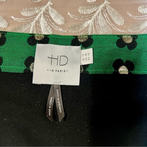 Anthropologie HD in Paris Green Floral Patterned Women's Skirt -Size 8 -SK05 - Picture 6 of 9